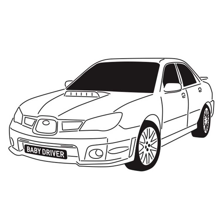 スバル インプレッサWRX 2006 名車探偵 イラスト