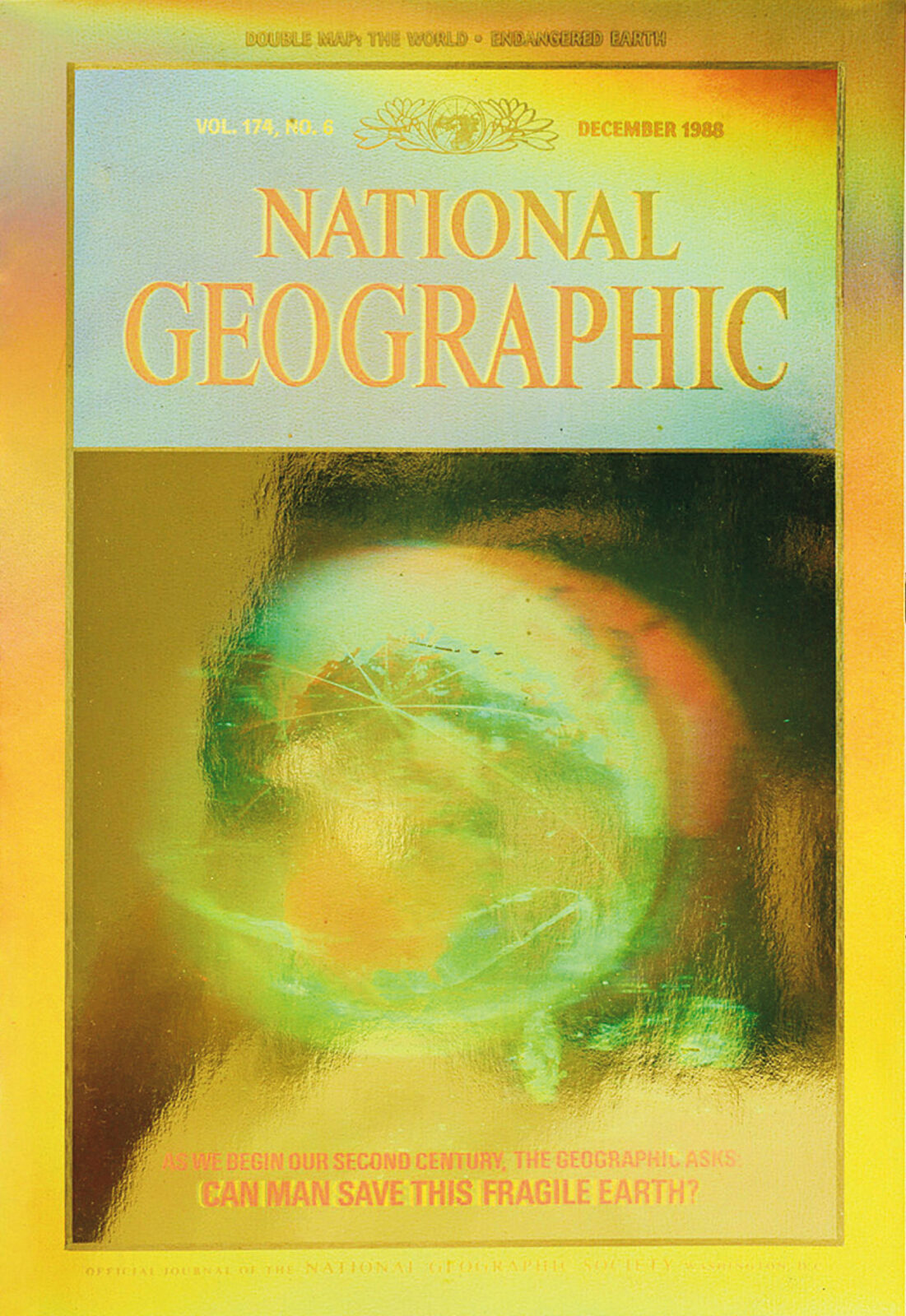 『ナショナル・ジオグラフィック』1988年12月号の表紙
