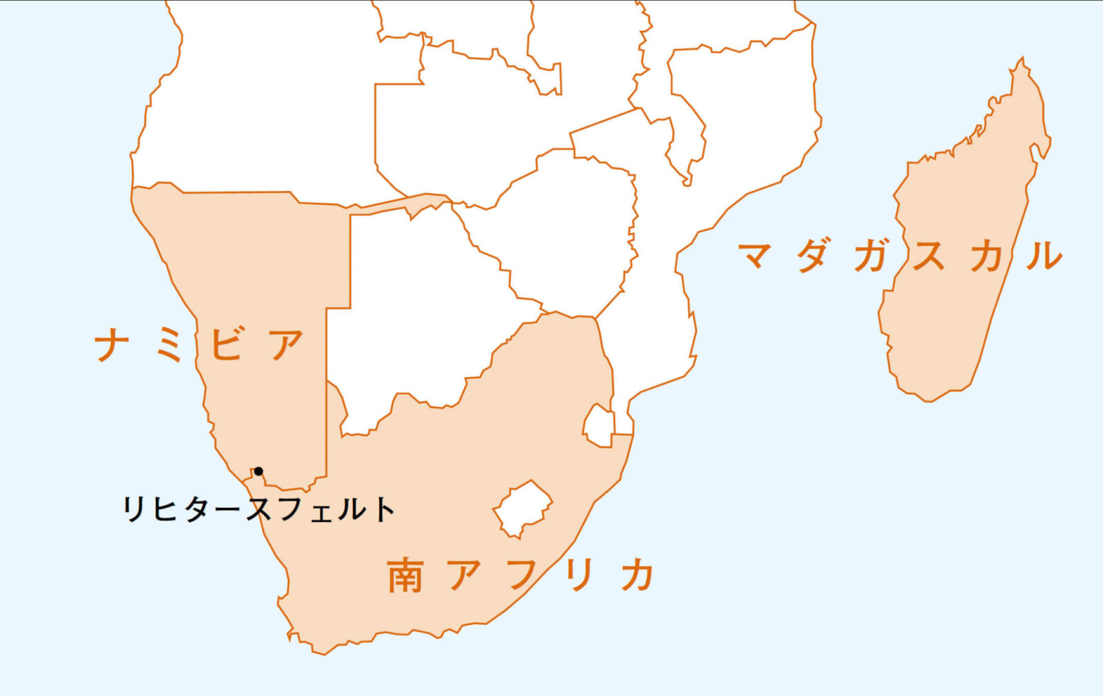 南アフリカ ナミビア地図