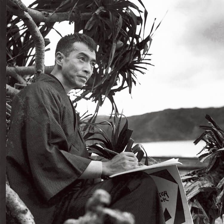 日本画家 田中一村 昭和30年代に撮影された本人（奄美大島にて）