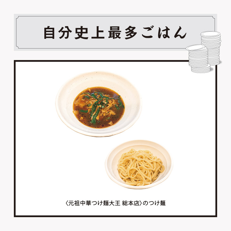 〈元祖中華つけ麺大王 総本店〉の「スタミナつけ麺」