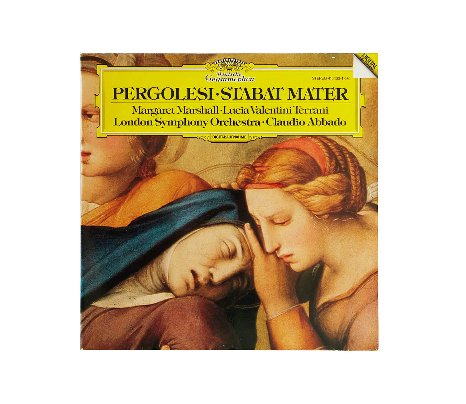 マーガレット・マーシャルとルチア・ヴァレンティーニ= テッラーニが演奏した、ペルゴレージ「スターバト・マーテル」レコードジャケット