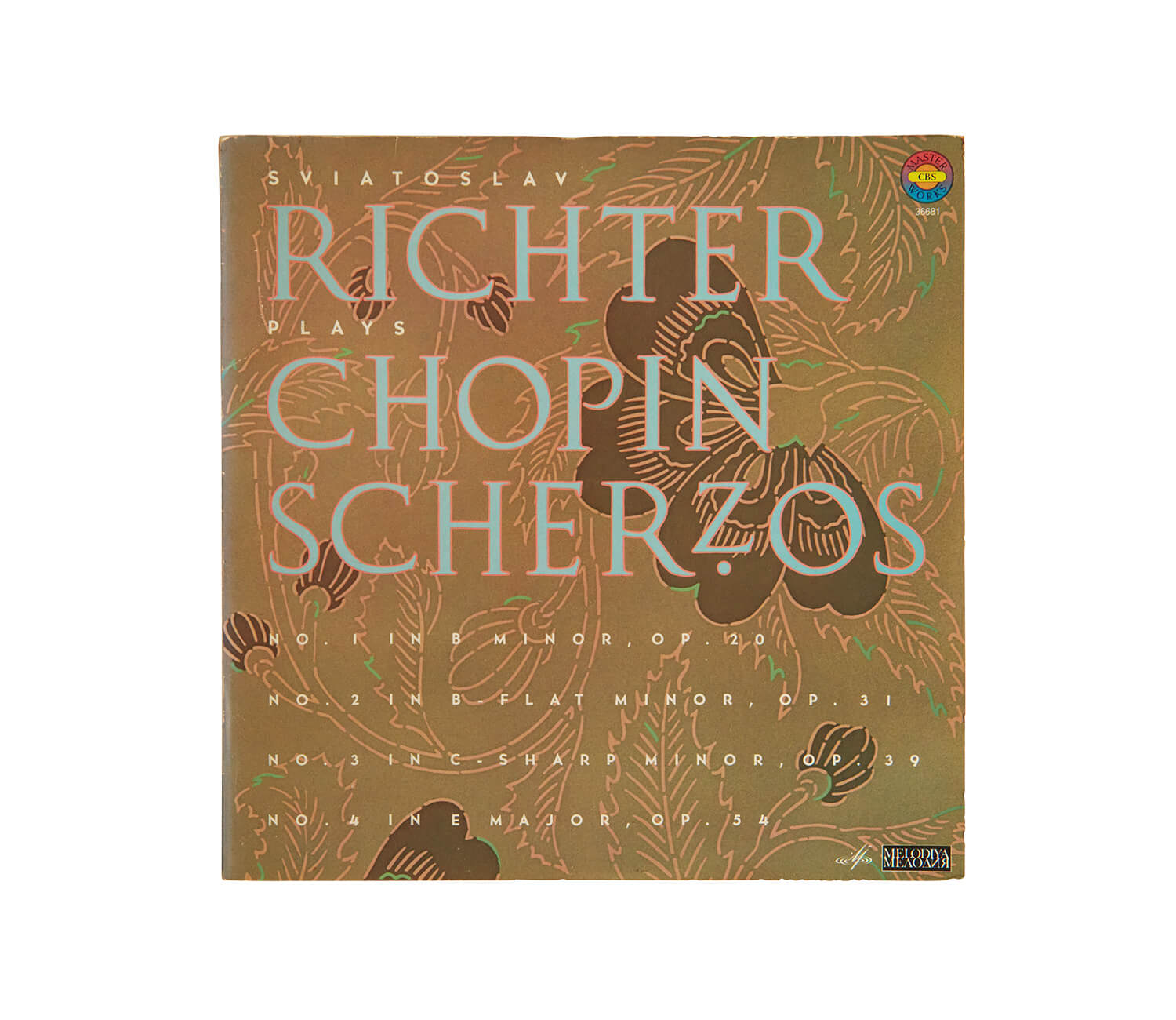スヴャトスラフ・リヒテルが演奏した、ショパン「スケルツォ第3番 嬰ハ短調」レコードジャケット