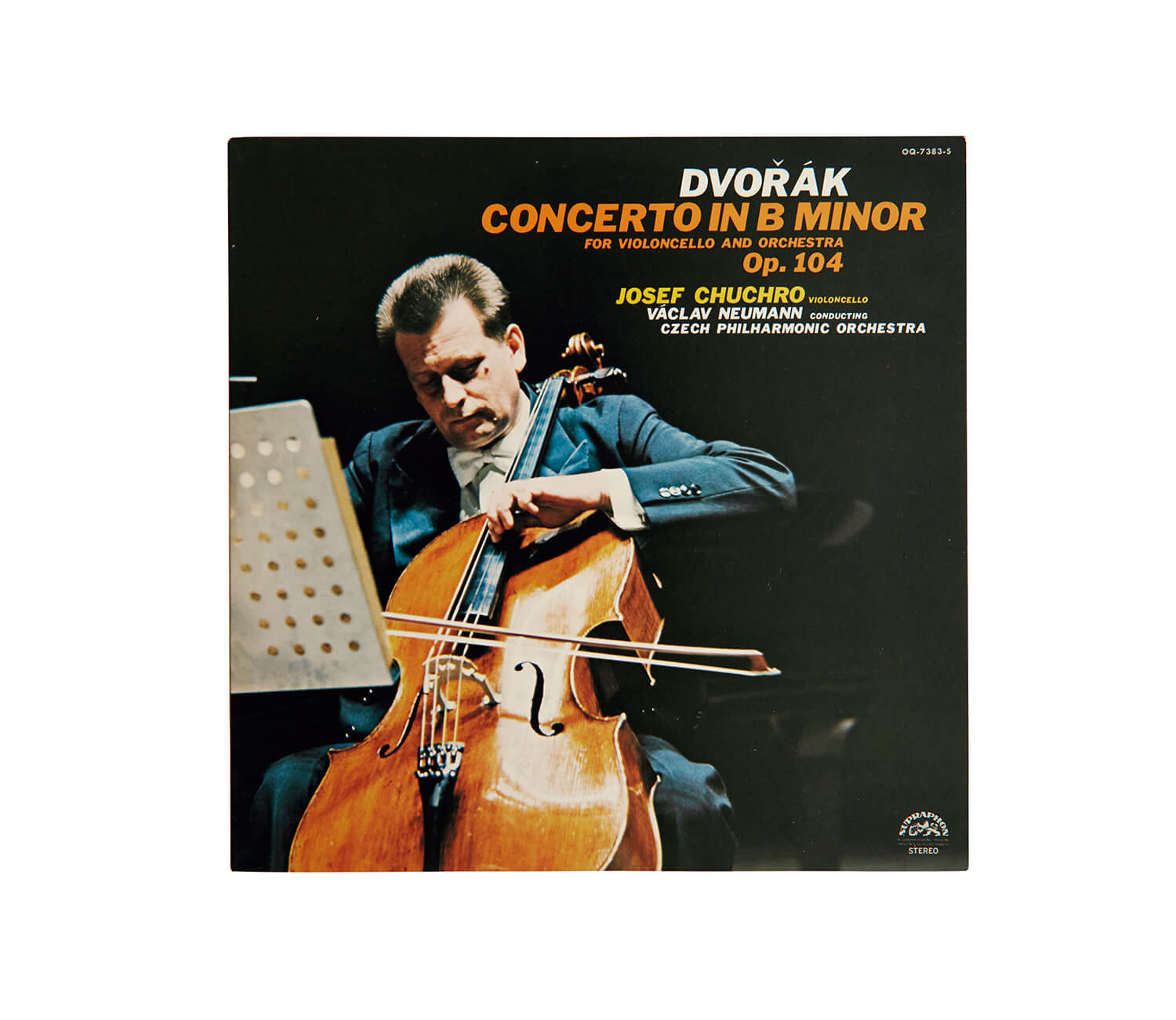 ヨセフ・フッフロが演奏した、ドヴォルザーク「チェロ協奏曲 ロ短調」レコードジャケット