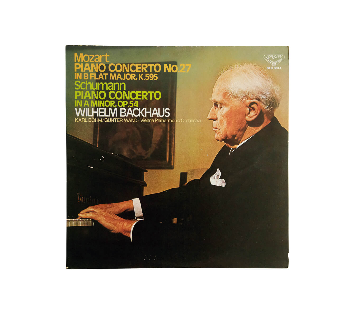 ヴィルヘルム・バックハウが演奏したシューマン「ピアノ協奏曲 イ短調」レコードジャケット