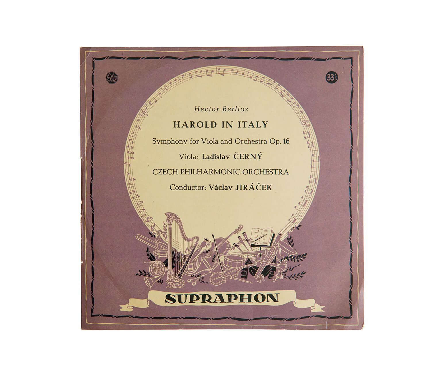 ラディスラフ・チェルニーが演奏した、ベルリオーズ「イタリアのハロルド」レコードジャケット