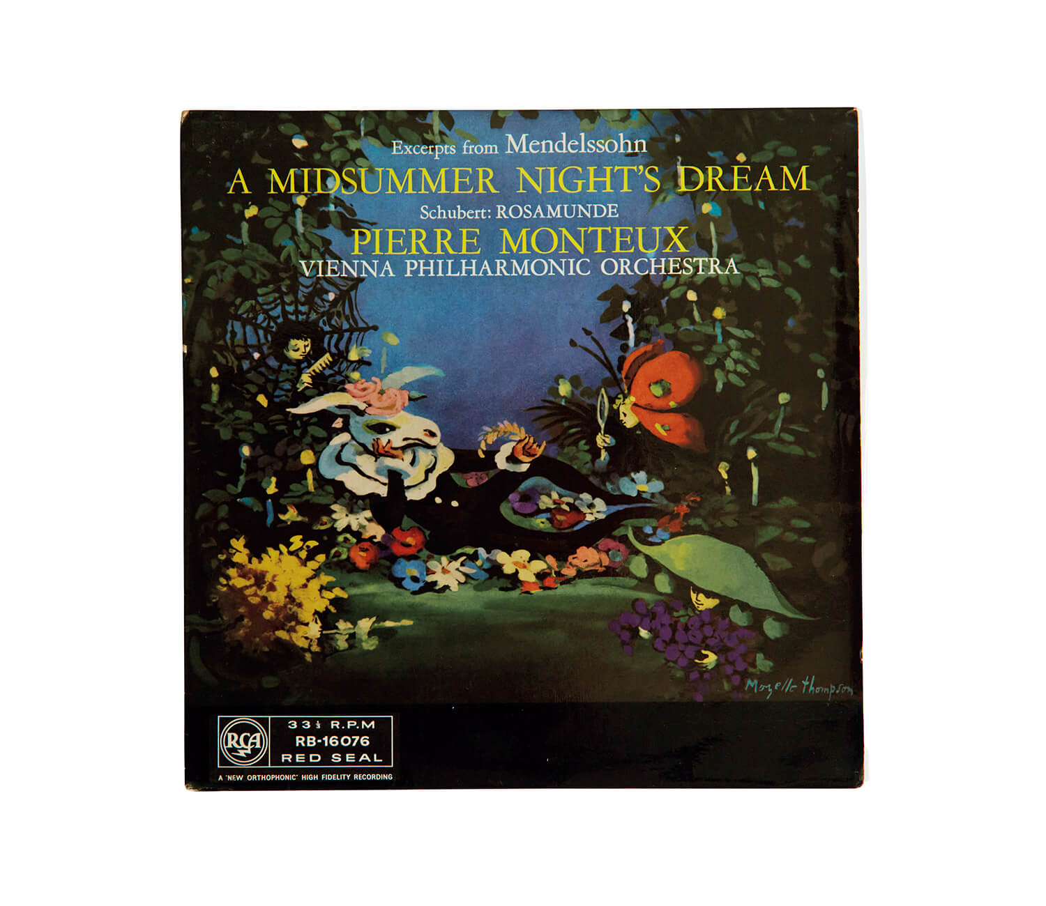 ピエール・モントゥー指揮 ウィーン・フィル／メンデルスゾーン「真夏の夜の夢」レコードジャケット