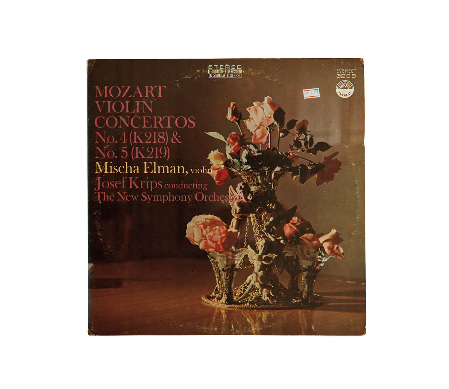 ミシャ・エルマンが演奏した、モーツァルト「ヴァイオリン協奏曲第5番 イ長調」レコードジャケット