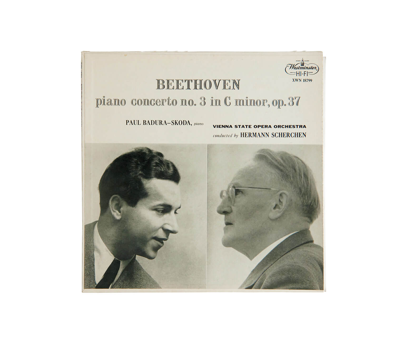 パウル・バドゥラ= スコダが演奏した、ベートーヴェン「ピアノ協奏曲第3番 ハ短調」レコードジャケット