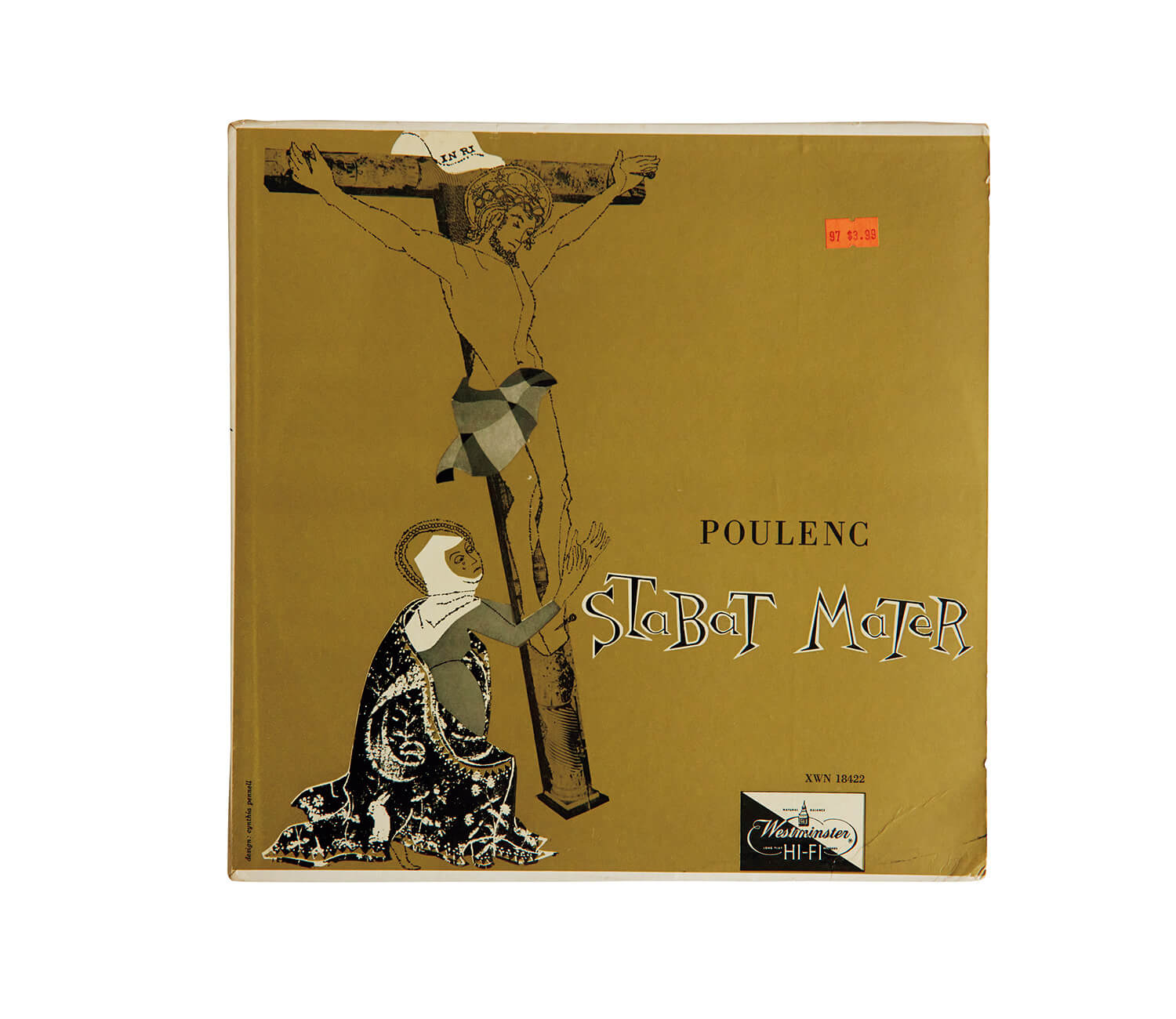 ジャクリーヌ・ブルメールが演奏した、プーランク「スターバト・マーテル」レコードジャケット