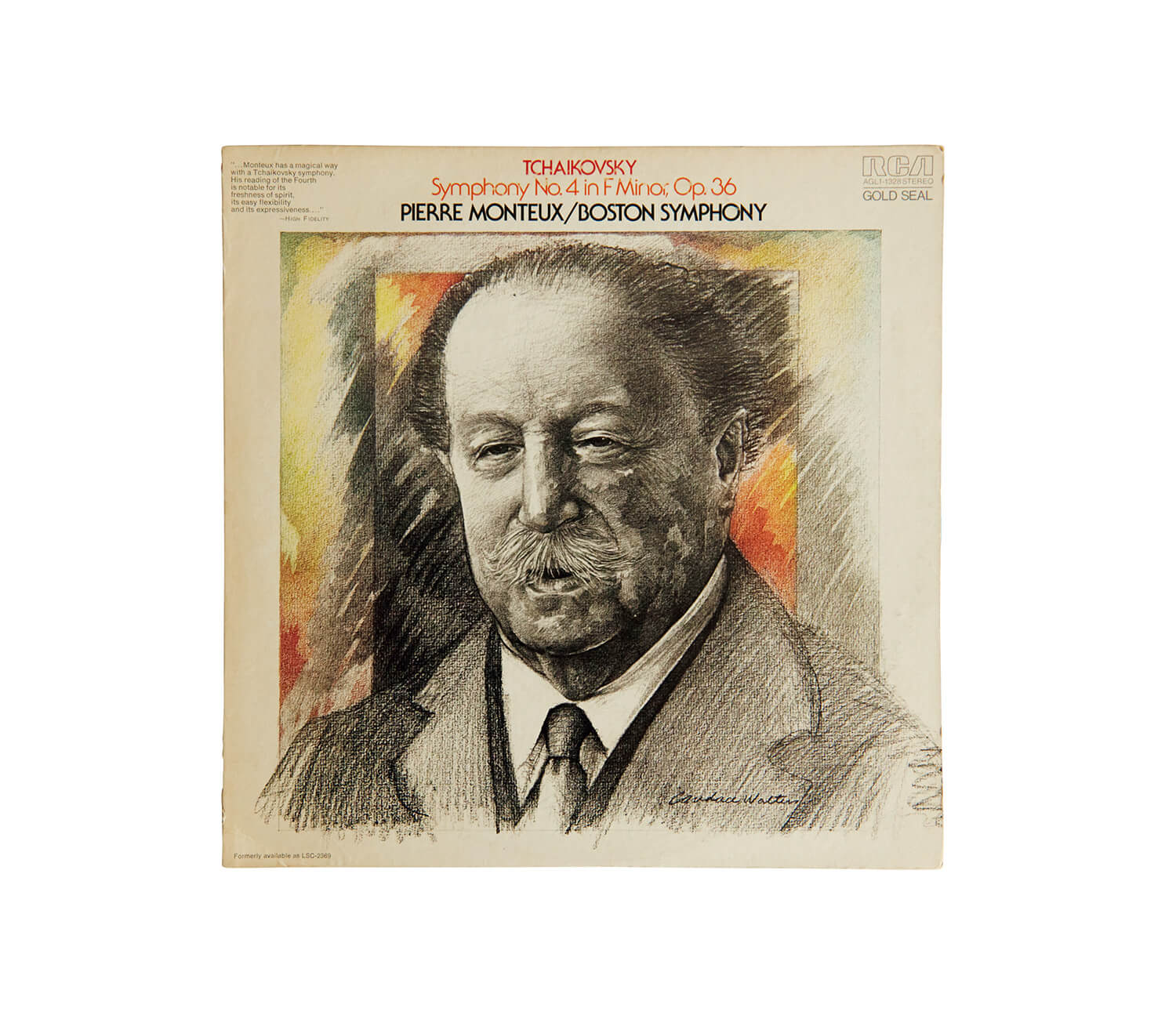 ピエール・モントゥー指揮、チャイコフスキー「交響曲第4番 ヘ短調」レコードジャケット