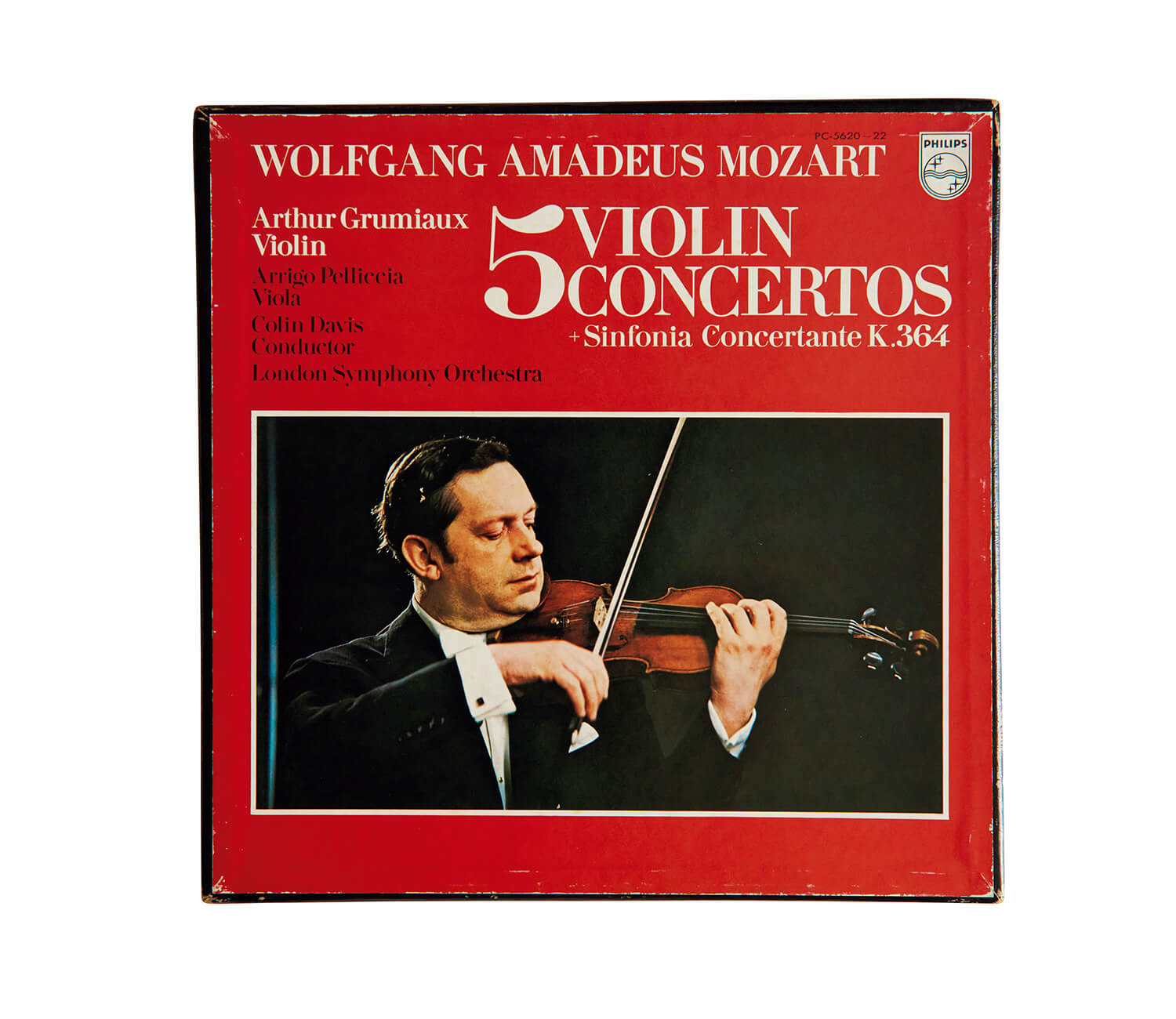 アルトゥール・グリューミオが演奏した、モーツァルト「ヴァイオリン協奏曲第5番 イ長調」レコードジャケット