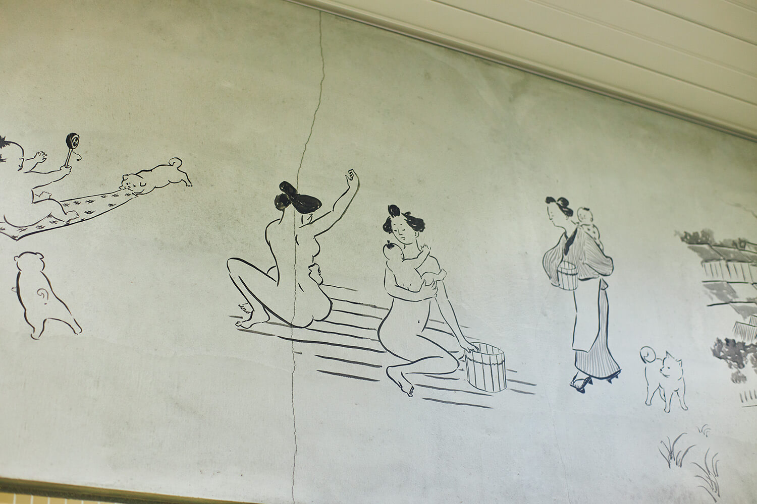 ほしよりこが東京の銭湯〈黄金湯〉壁に描いたイラスト3