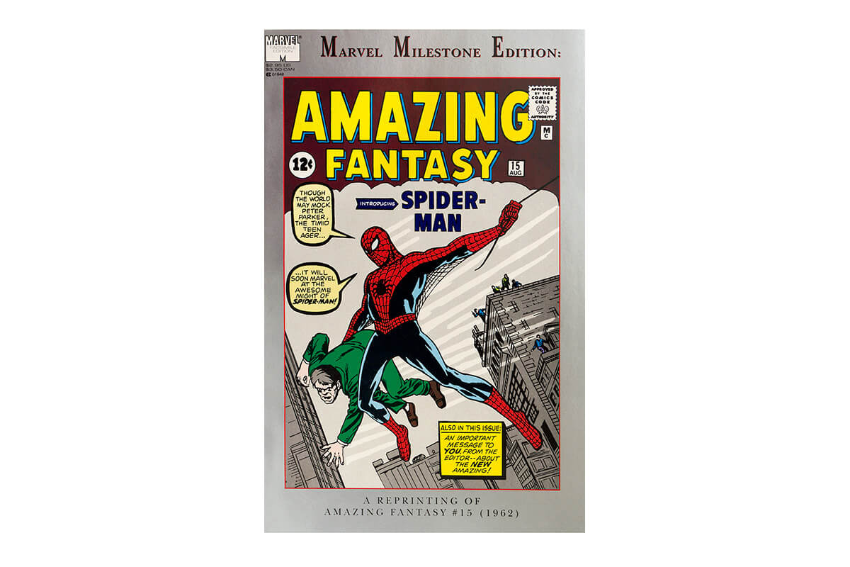 J・カービーによる最初のスパイダーマン 表紙（復刻版）