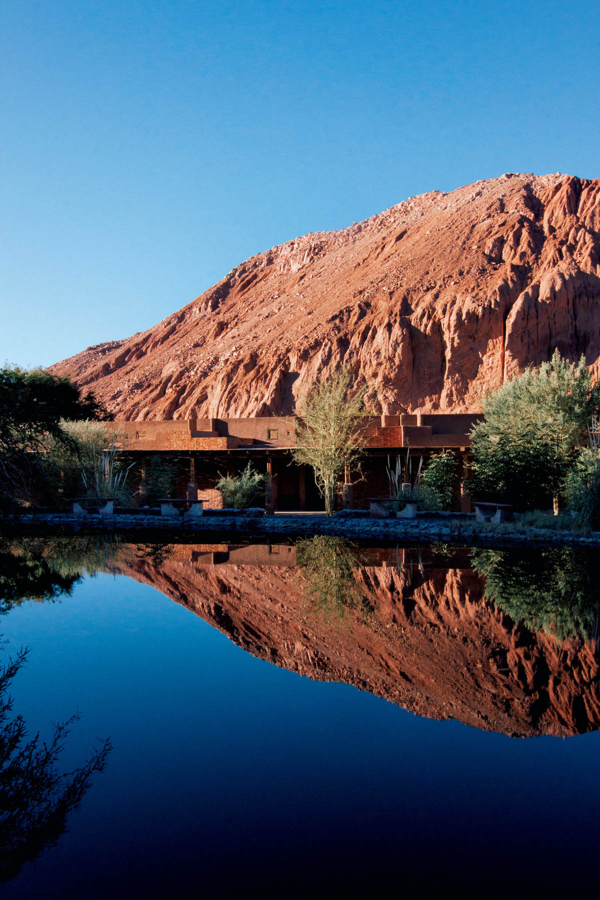 〈Alto Atacama〉Desert Lodge & Spa　庭園と池