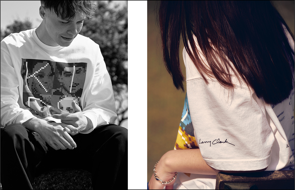 〈バーニーズ ニューヨーク〉で発売されるラリー・クラーク×R.TM ギャラリー Tシャツ モデル着用写真