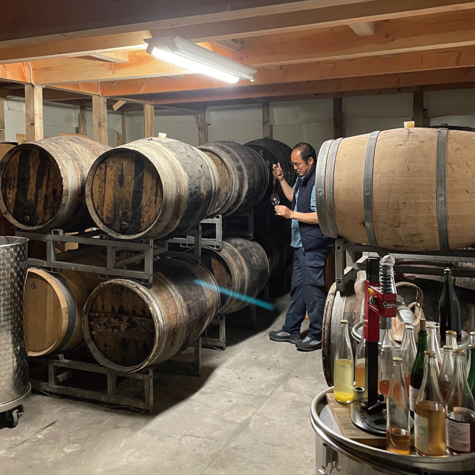 岡山でワインをつくり出す、大岡弘武さんの古い倉庫を改装したワイナリー