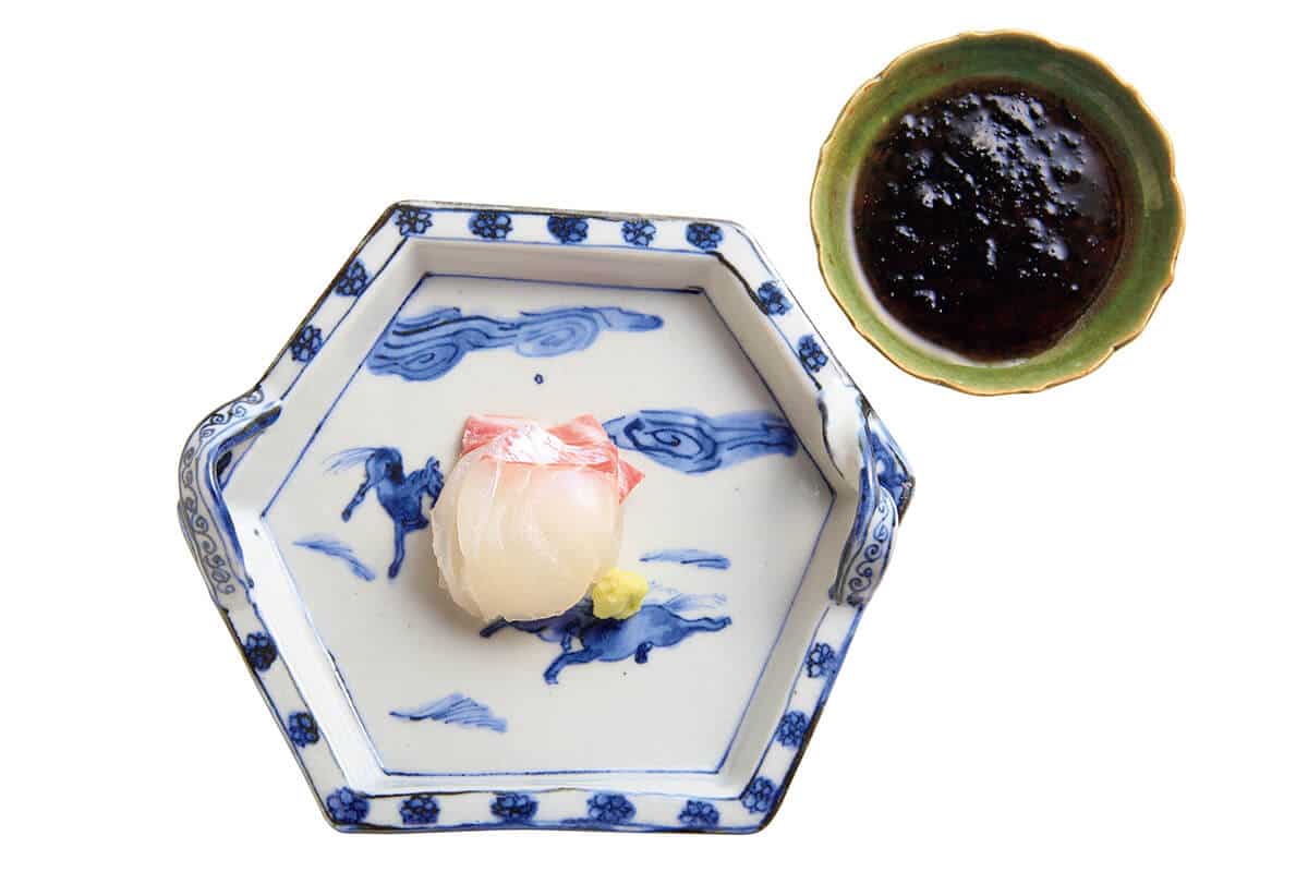京都〈日本料理 研けんや野〉明石さくら鯛と海苔醬油