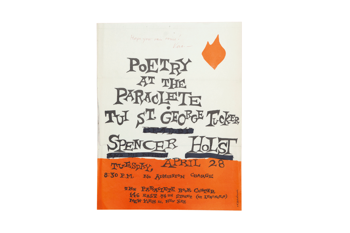 Spencer Holst handbill