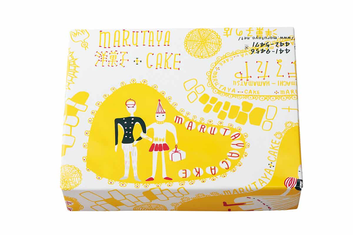 建築設計士・山内泉の絵が描かれた〈まるたや洋菓子店〉の包装紙