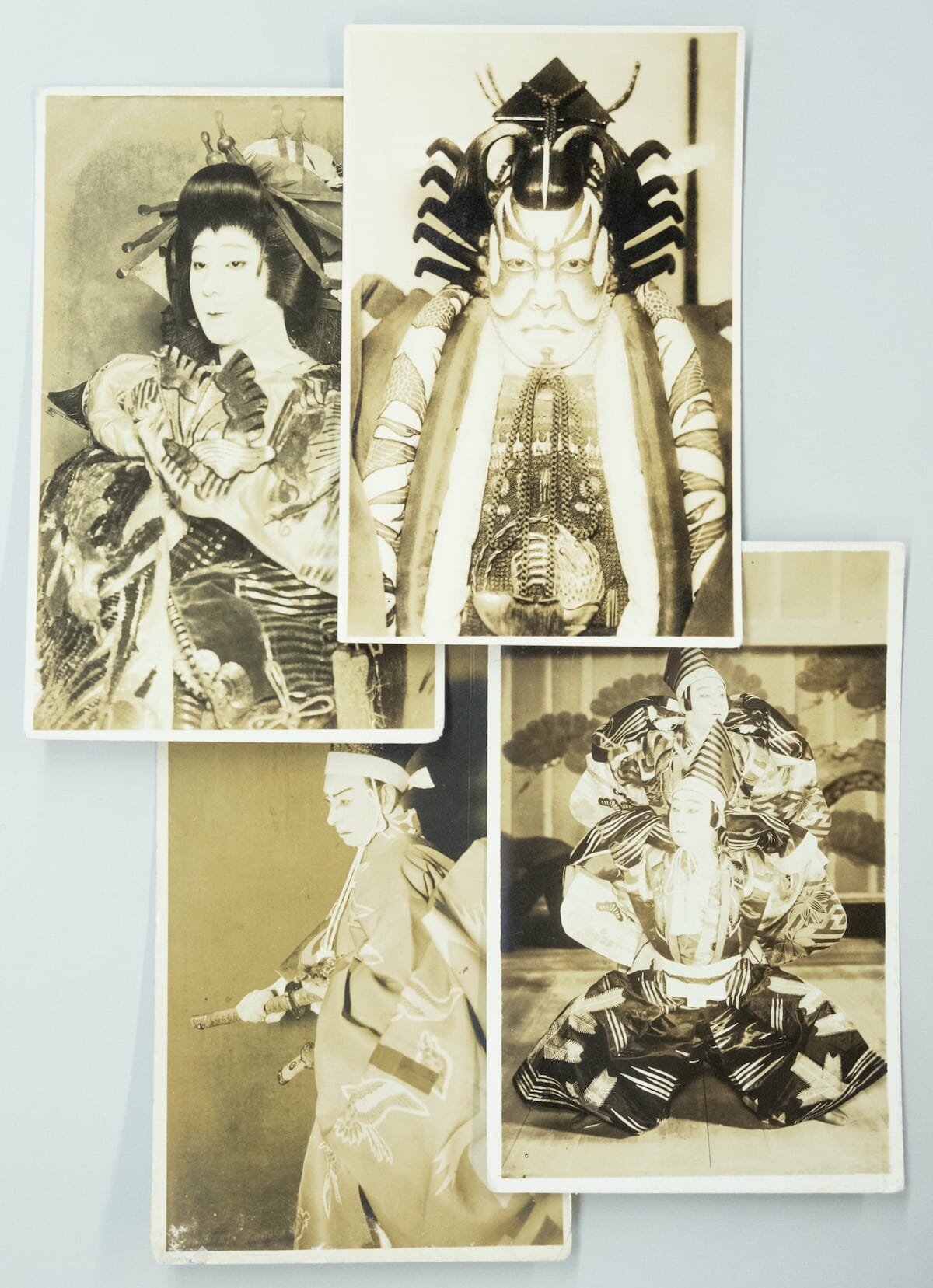 昔の歌舞伎役者のポストカード