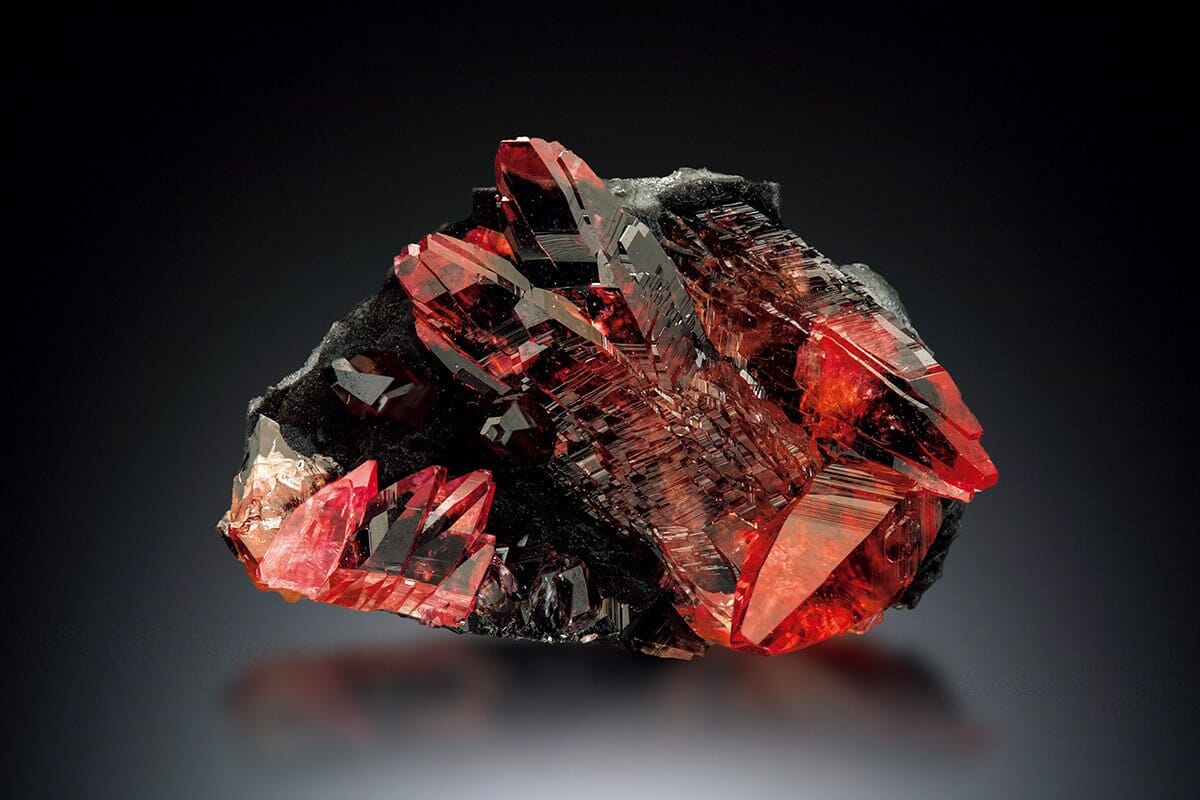 Rhodochrosite with Manganite / N'Chwaning I Mine, Kuruman, South Africa