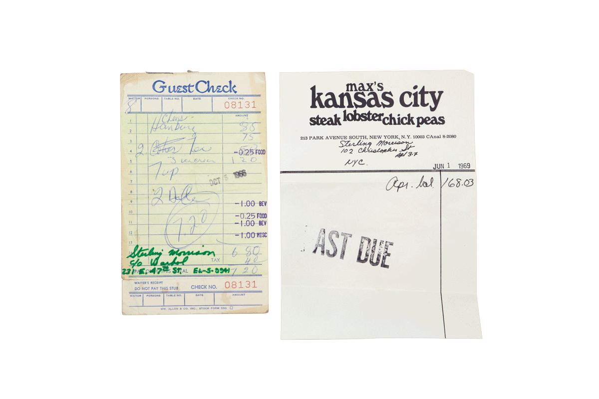 Sterling Morrison Max's Kansas City bills