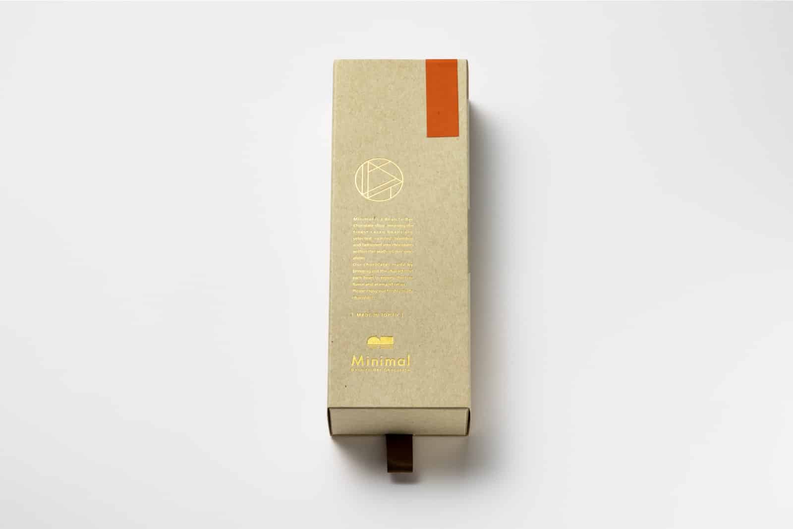 〈Minimal - Bean to Bar Chocolate〉の「生ガトーショコラ - ミント」パッケージ