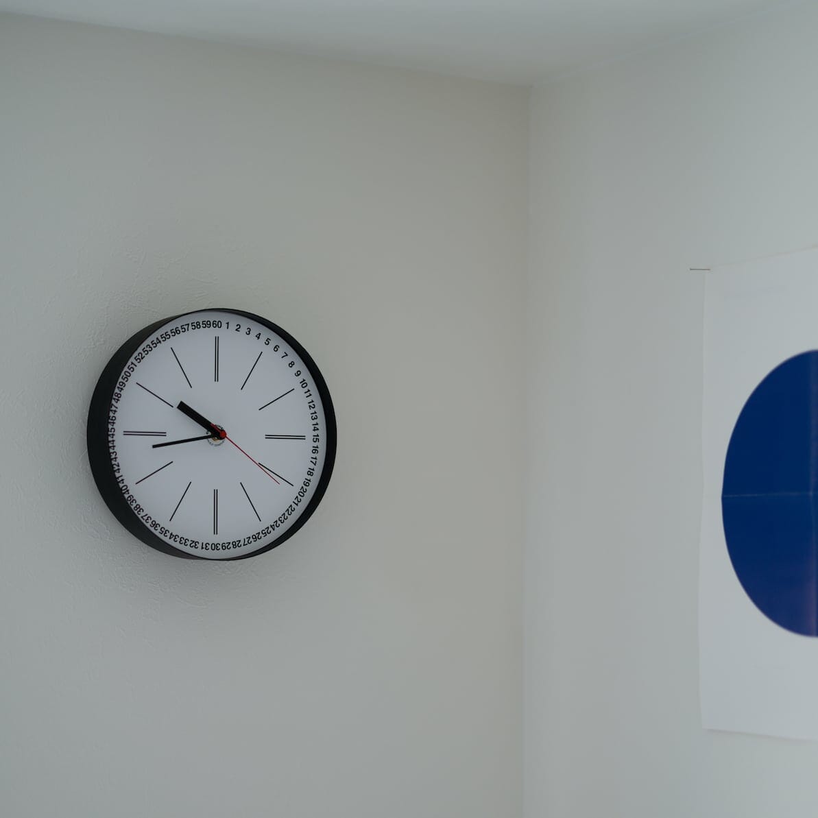 〈スイムスーツ・デパートメント〉Wall Clock 『1 to 60 Black Frame』