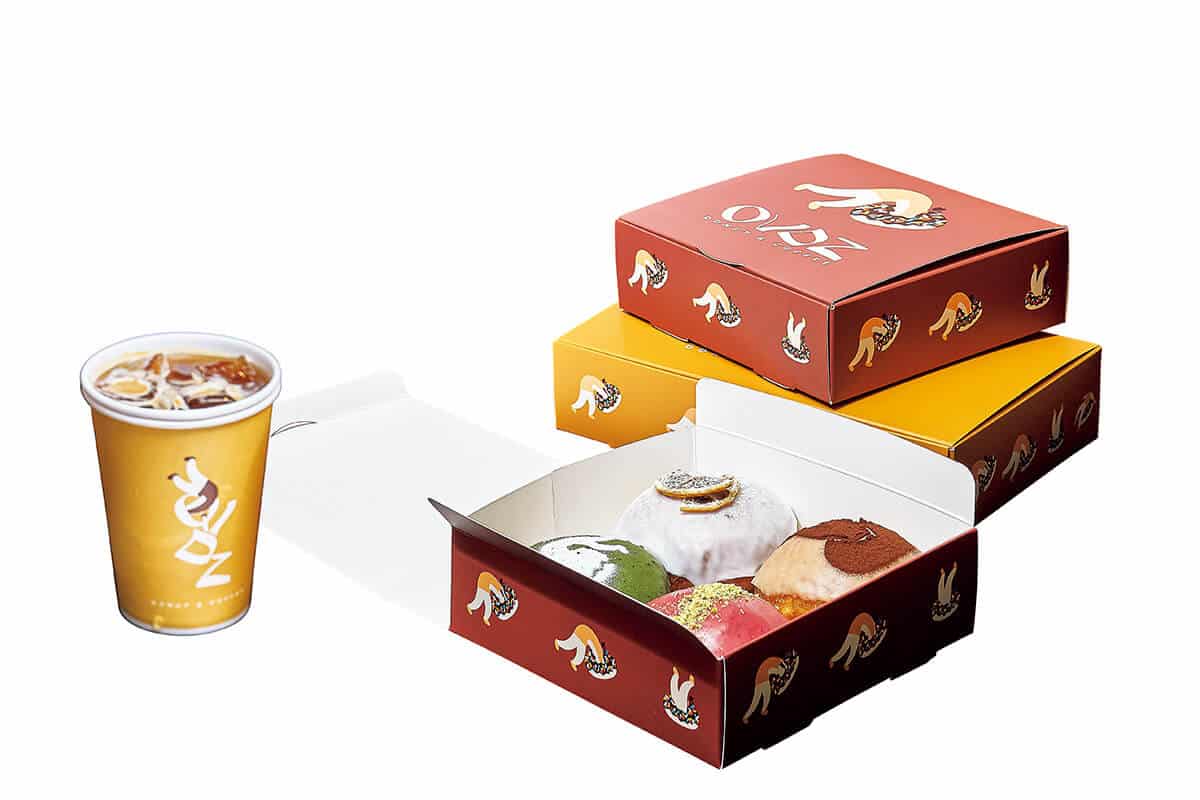 韓国〈OVDZ DONUT & COFFEE〉テイクアウト用ボックス