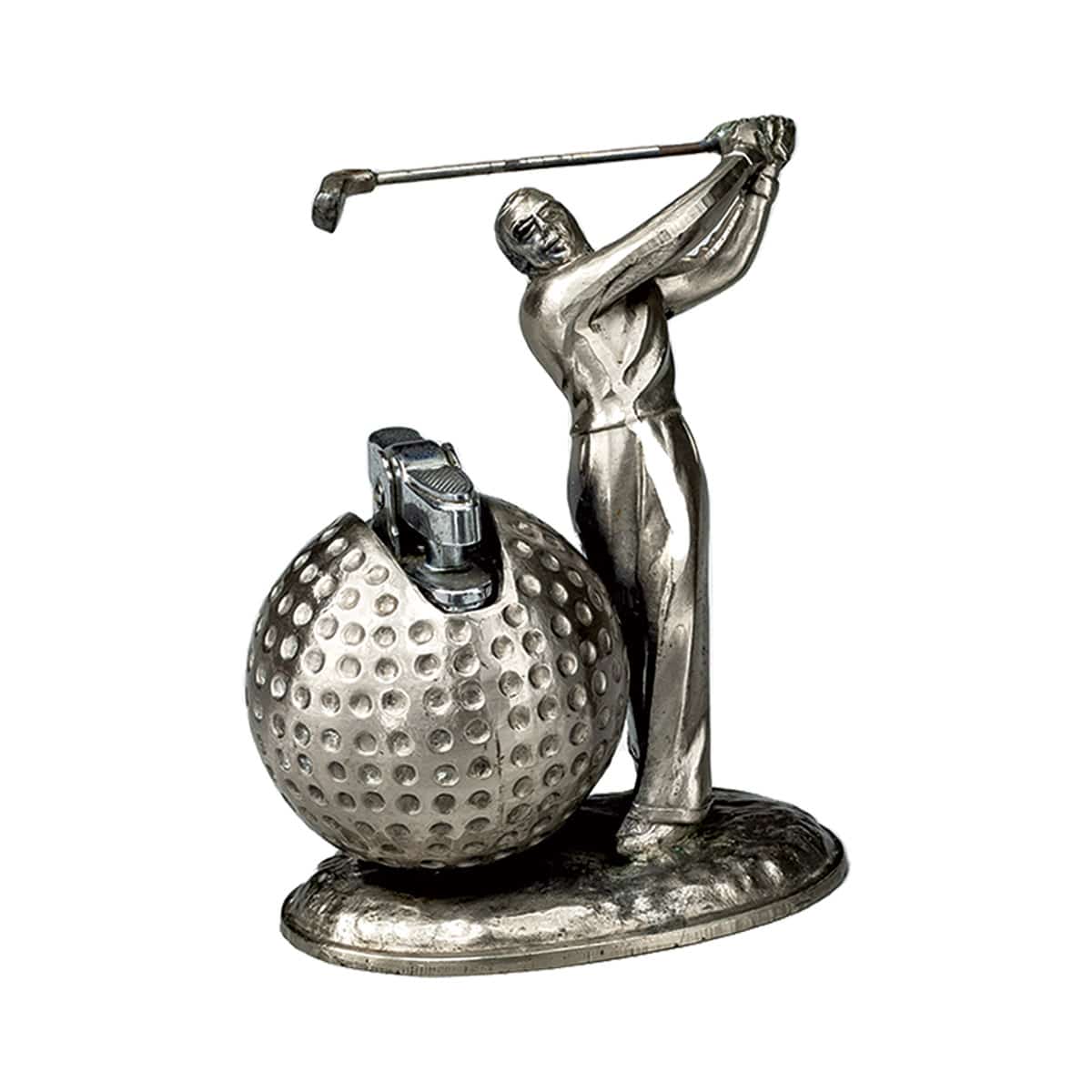 ゴルファーとゴルフボールの造形ライター