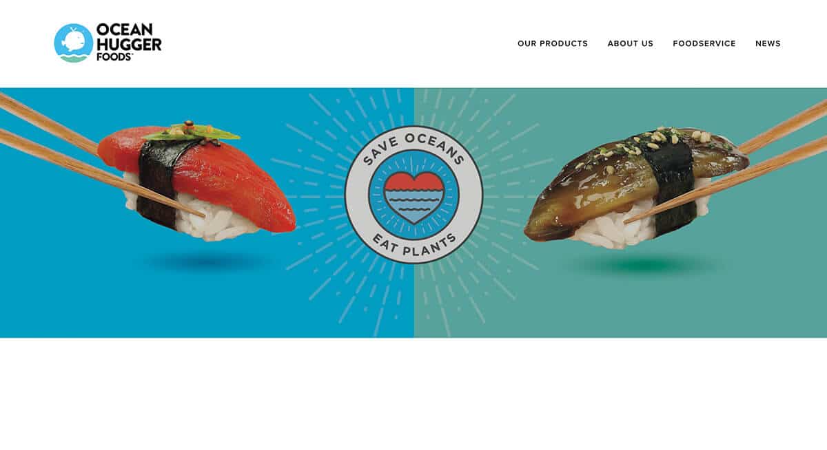 〈Ocean Hugger Foods〉サイト画面