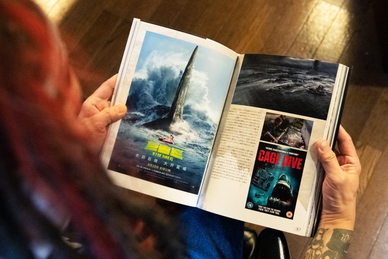 『サメ映画ビジュアル大全』掲載『MEG ザ・モンスター』の中国版