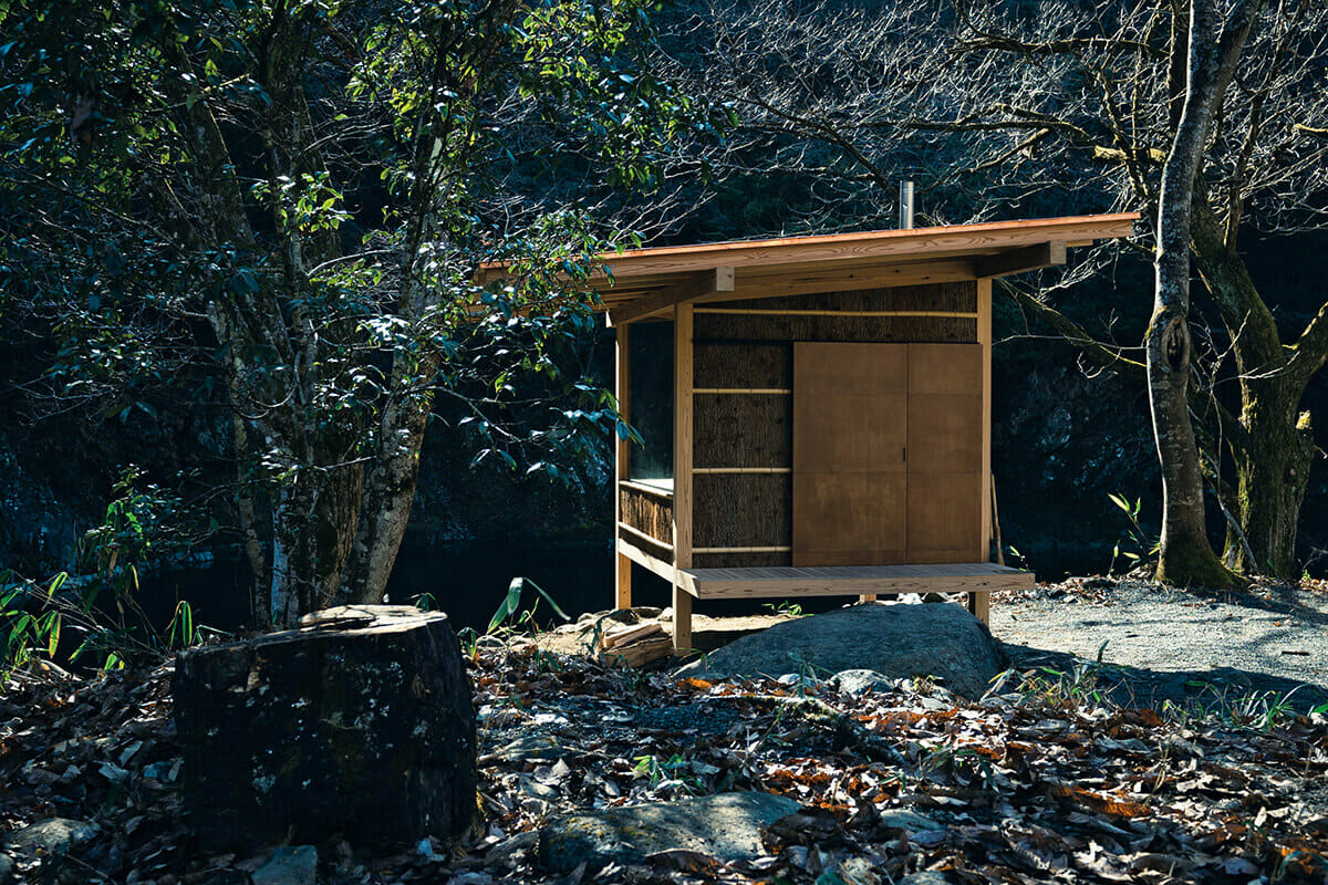 神奈川〈DAICHI silent river キャンプ場〉サウナ小屋「サ室」外観