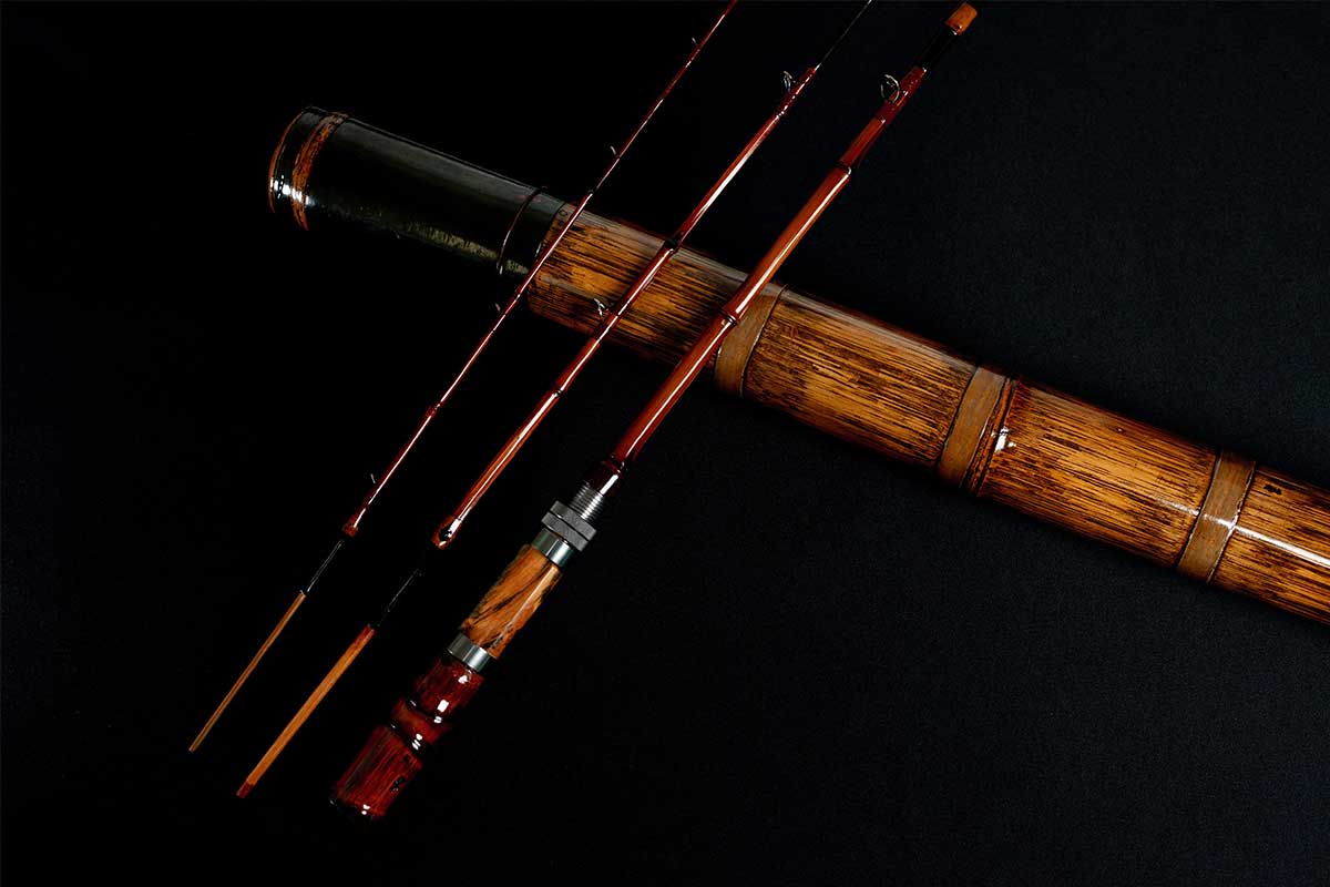 独特な粘り調子をもつ布袋竹から作られた渓流リール和竿「IPPON45HY」
