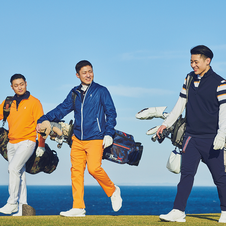 ラルフローレンを着た中村橋之助、中村福之助、中村歌之助